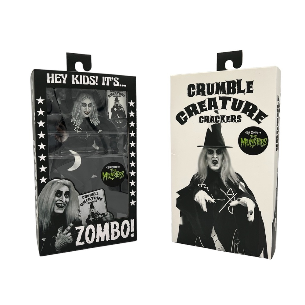 NECA ZOMBO & SDCC 2022 ZOMBO Rob Zombie Munsters Crumble Creature Crackers Set